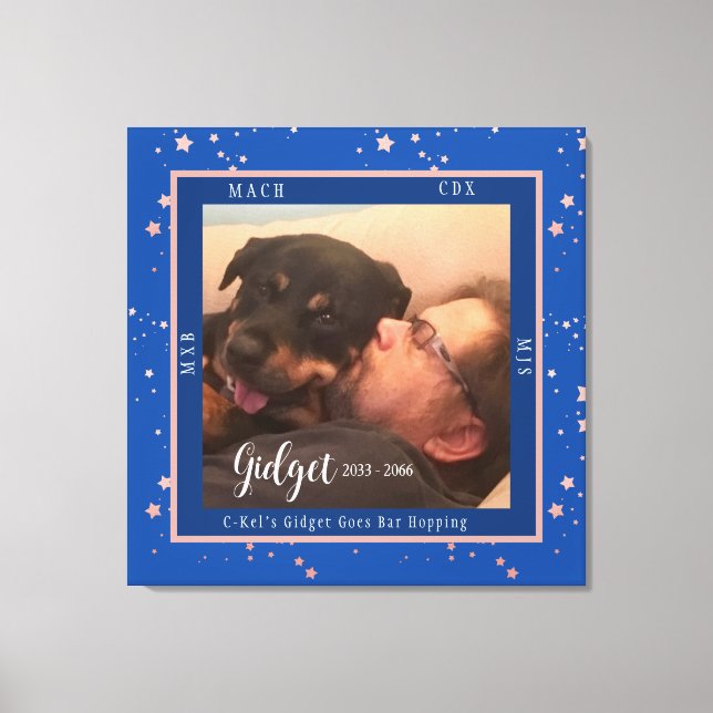 Toile Champion Chien Titres de photo Célébration Canvas  (Recto)