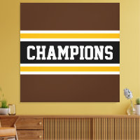 CHAMPIONS Sportif Brown Black Yellow Stripes