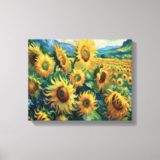 Toile Champs de tournesol pour toujours Van Gogh Inspiré