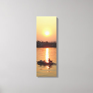 Toile Chao Phraya River Sunset ... Ayutthaya, Thaïlande