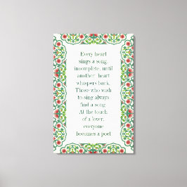 Toile Chaque coeur chante une chanson incomplète citatio