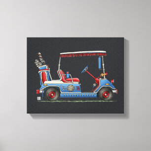 Toile Chariot de golf mignon