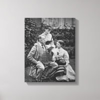 Charles Dickens avec deux de ses filles