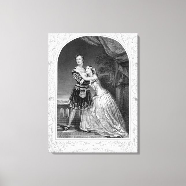 Toile Charlotte et Susan Cushman comme Roméo et Juliet,  (Recto)