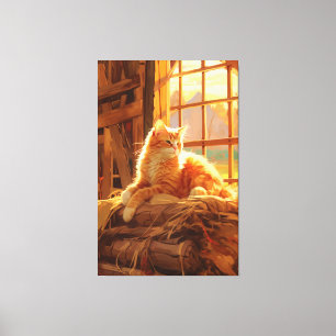 Toile Charme de chat de grange, Art Vintage