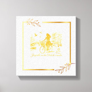 Toile Charme des ponts arqués d'Amsterdam en or