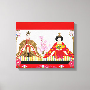 Toile Charme japonais ∣ poupées hina - célébration des f