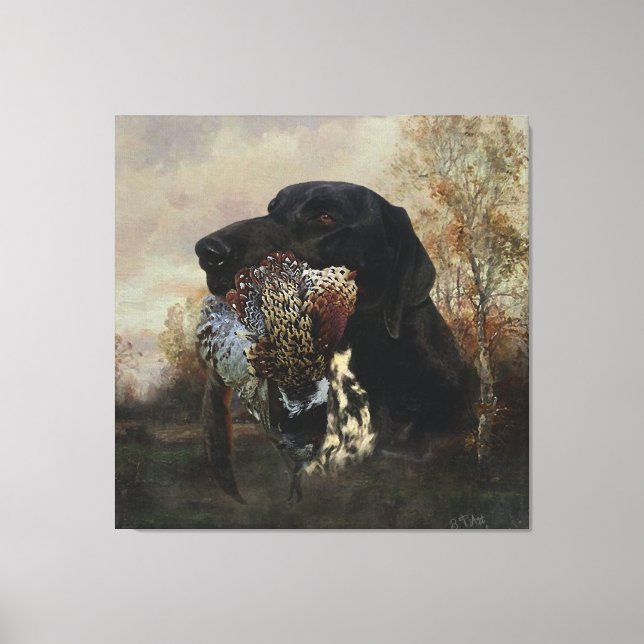 Toile Chasse de faisans avec Tapisserie allemande à chev (Recto)