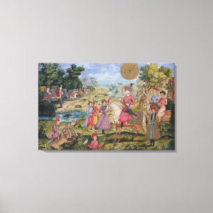 Toile Chasse royale, d'Isphahan, l'Iran