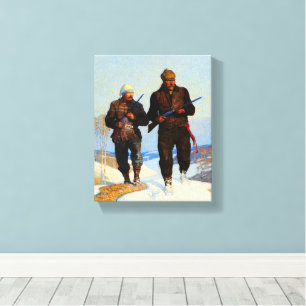 Toile Chasseurs de cerfs par Newell Convers Wyeth