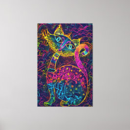 Toile Chat 7 - Lucky no 7