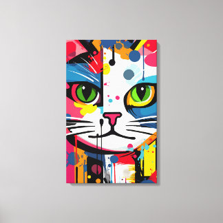 Toile Chat Coloré