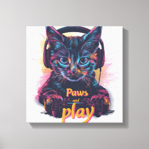 Toile Chat de joueur niveau supérieur