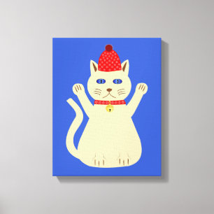 Toile Chat de Noël mignon