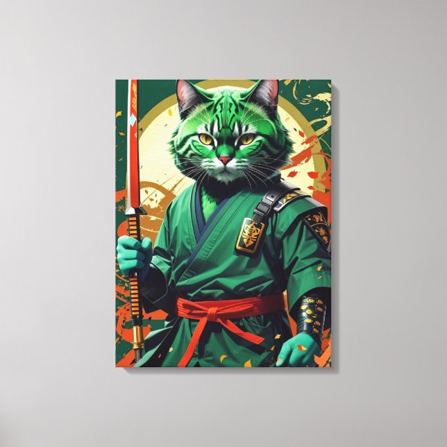 Toile Chat de Samurai (Recto)