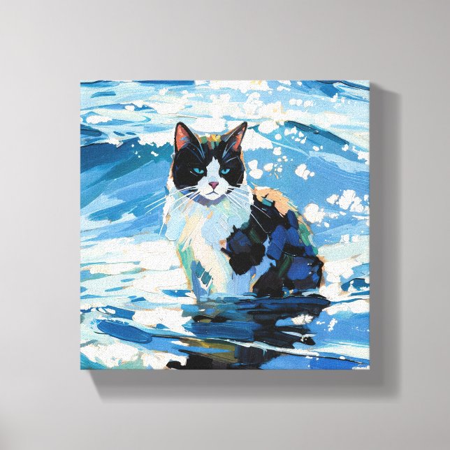 Toile Chat Et L'Océan (#1) (Recto)