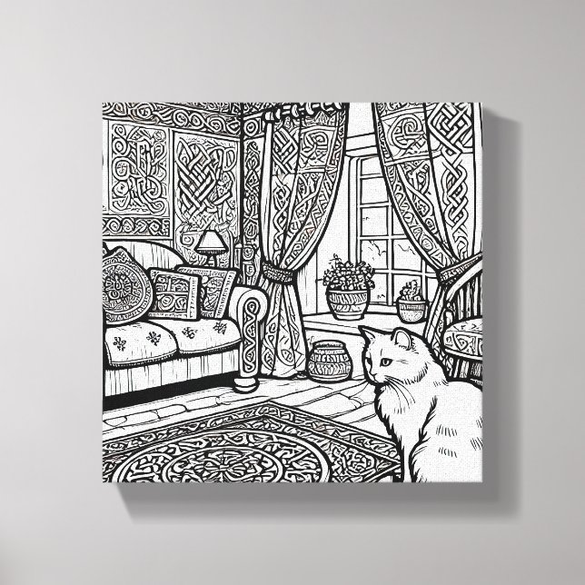 Toile Chat gras et facile #1 (Recto)