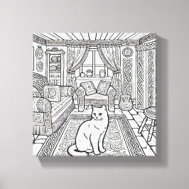 Toile Chat gras et facile #12