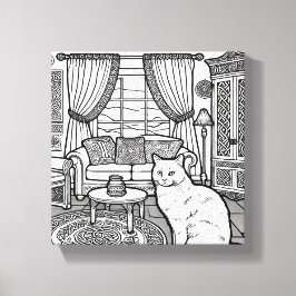 Toile Chat gras et facile #13