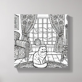 Toile Chat gras et facile #16