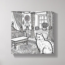 Toile Chat gras et facile #17