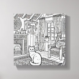 Toile Chat gras et facile #18