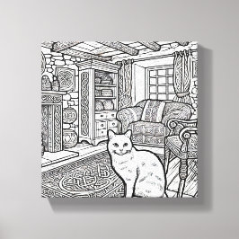 Toile Chat gras et facile #3