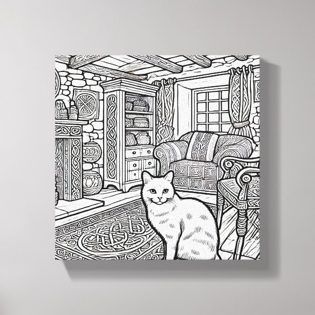 Toile Chat gras et facile #3 (Recto)