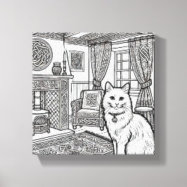 Toile Chat gras et facile #6