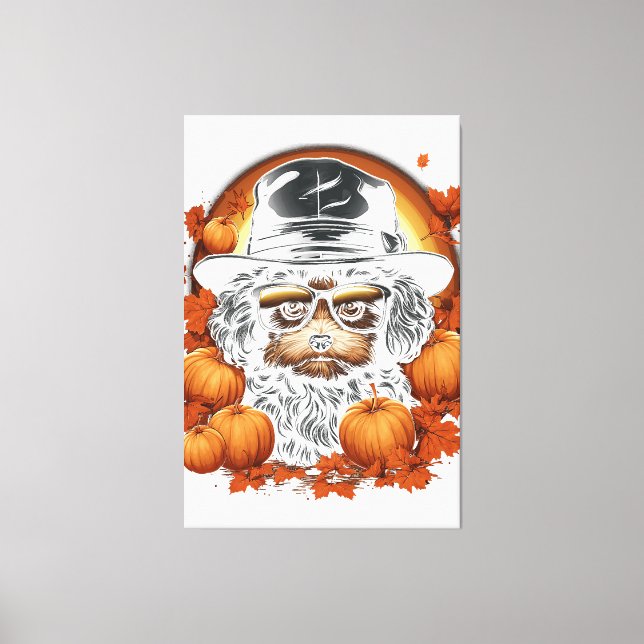 Toile Chat noir Halloween Amoureux de les chats Starry N (Recto)