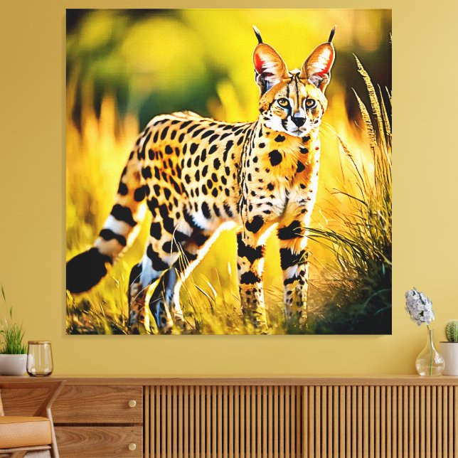 Toile Chat Serval De Savannah Africaine (Insitu(Salon))