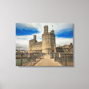 Toile Château de Caernarfon au Pays de Galles.