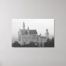 Château de Neuschwanstein noir et blanc