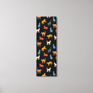 Toile Chats sur le noir