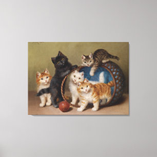 Toile Chats vintages Chatons Sophie Sperlich La Balle Ro