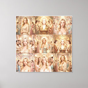 Toile Chef-d'œuvre circulaire d'esthétique douce