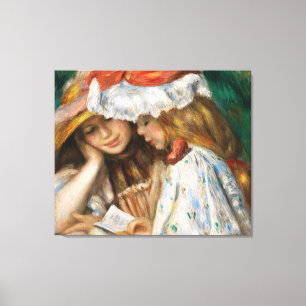 Toile Chef-d'oeuvre Renoir Deux Filles Lecture