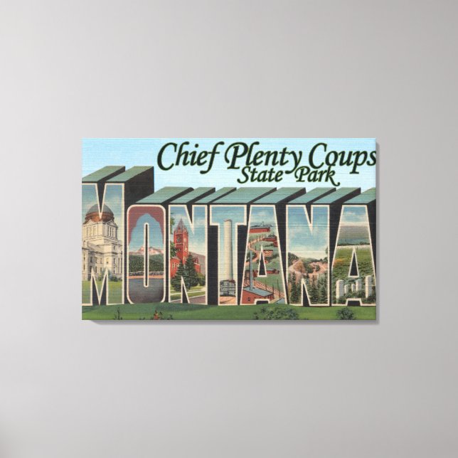 Toile Chef Plenty, Montana - Scènes de grandes lettres (Recto)