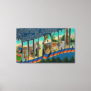 Toile Chemin de fer du camp de ruée, CA - Grandes lettre