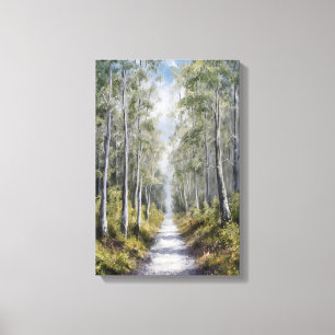 Toile Chemin forestier Serene - Paysage naturel paisible