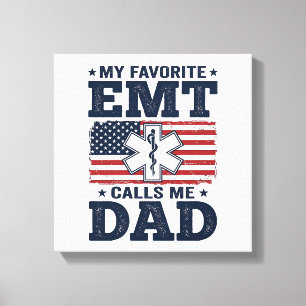 Toile Chemise Patriotique Vintage Mon EMT Préféré M'appe