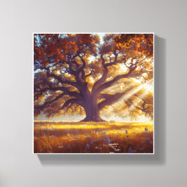 Toile Chêne majestueux dans le pré