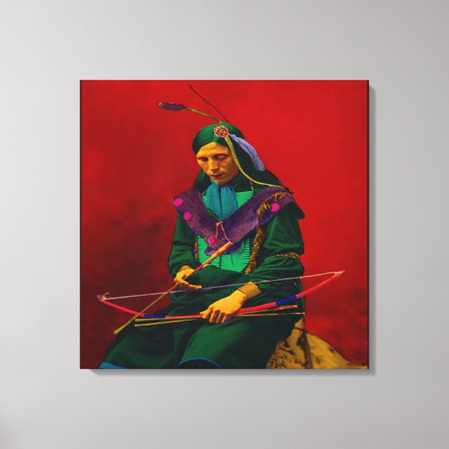 Toile Cherokee Native American Pop Art (Recto)