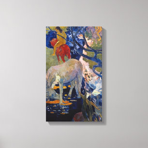 Toile Cheval Blanc par Paul Gauguin, Vintage Fine Art