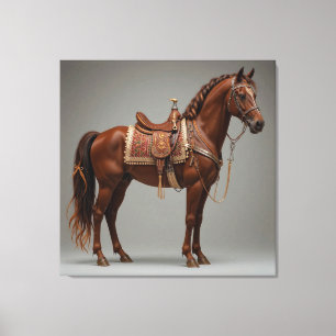 Toile Cheval brun élégant