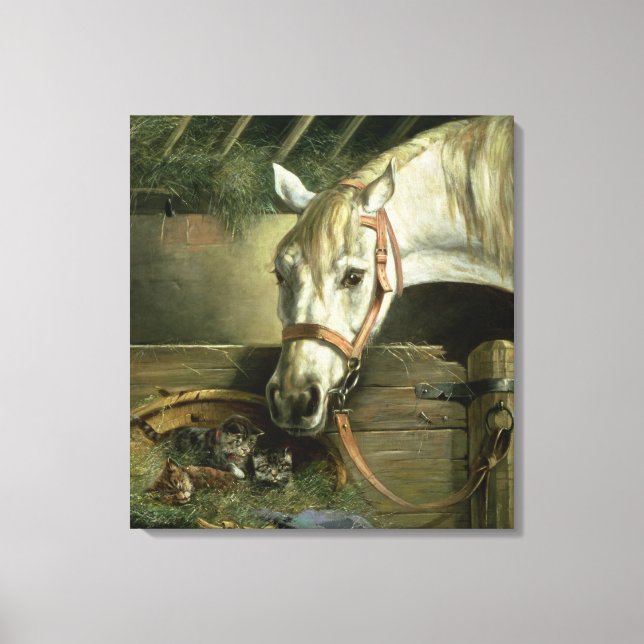 Toile Cheval et chatons, 1890 (Recto)