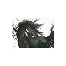 Cheval friésien par Bihrle
