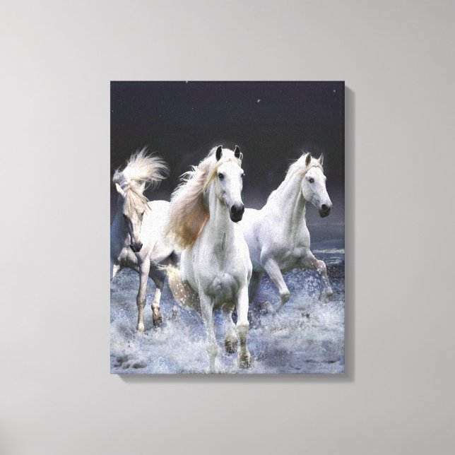 Toile Chevaux à lancer l'oreiller (Recto)