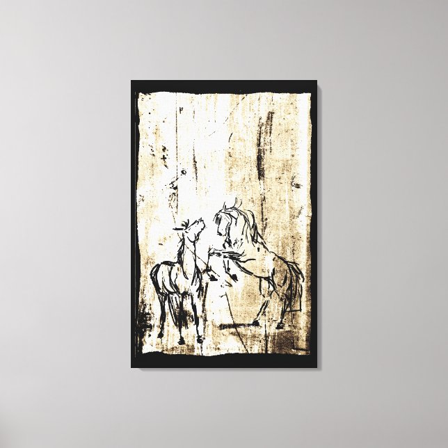 Toile Chevaux d'élevage de l'art équin (Recto)