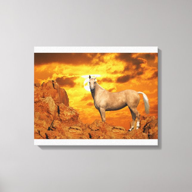 Toile Chevaux d'Imaginaire : Montagne (Recto)